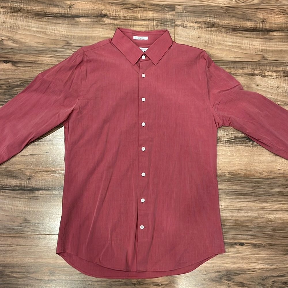 Express Dress Shirt slim fit red